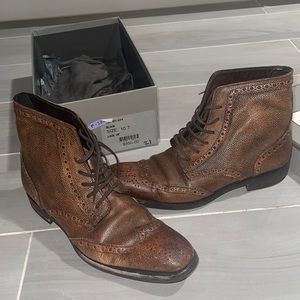 Mens tom does brown lace up boots